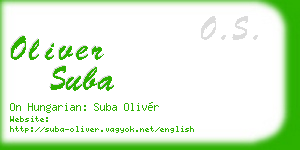 oliver suba business card