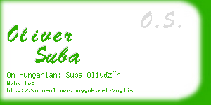 oliver suba business card